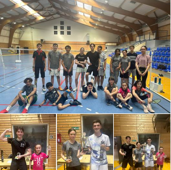 ASJ BADMINTON – RÉSULTATS TOURNOI INTERNE JEUNES –  17 MAI 2024