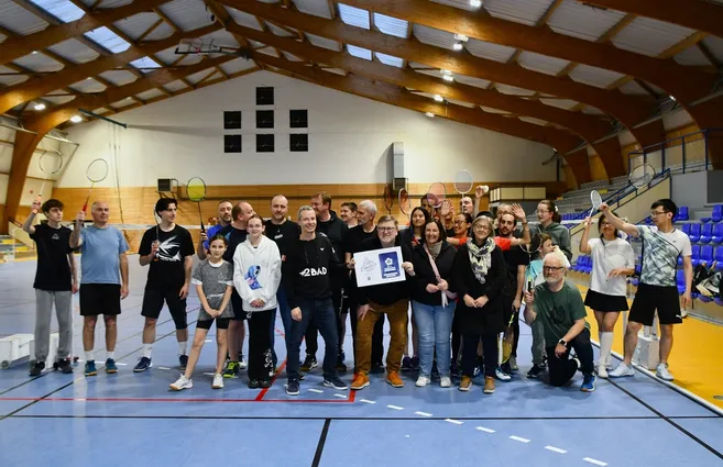 La section badminton en or