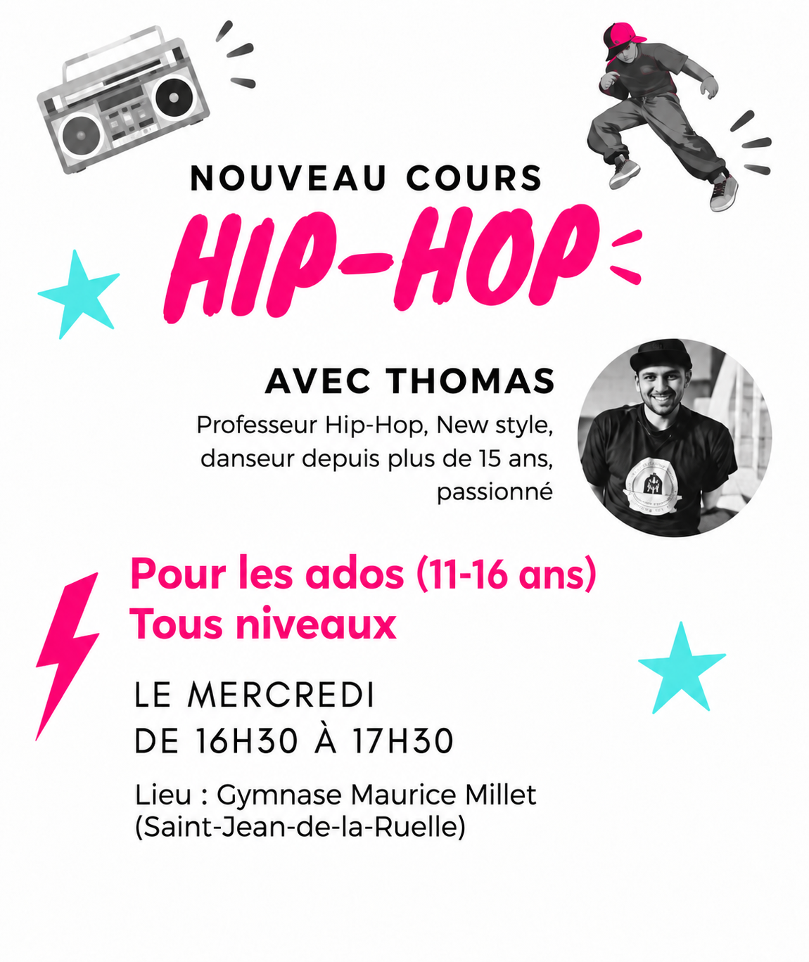 Cours de Hip-Hop ados à Saint-Jean-de-la-Ruelle — ASJ Danse